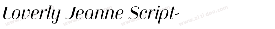 Loverly Jeanne Script字体转换